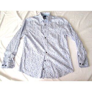 Men Nick Graham Stretch Modern Fit Button Long Sleeve Shirt Sz 15.5 34-35(MT462)